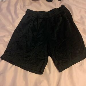 Black swishy shorts